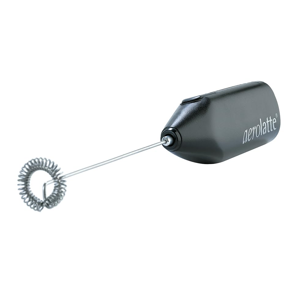 Aerolatte Milk Frother with Counter Stand, The Original Steam-Free Frother, Black