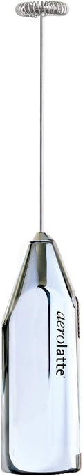 Aerolatte Steam-Free Milk Frother, Satin Finish, 18/8 Stainless Steel Whisk, BPA-Free Plastic Housing, Batteries Included