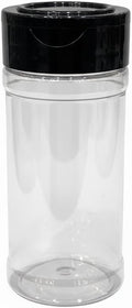 Clear Plastic Spice Shaker Bottle 100ml (6 Pack) – Empty Seasoning Container with Dual Flip Lid, BPA-Free Refillable Spice Jar for Salt, Pepper, Herbs & BBQ Rubs