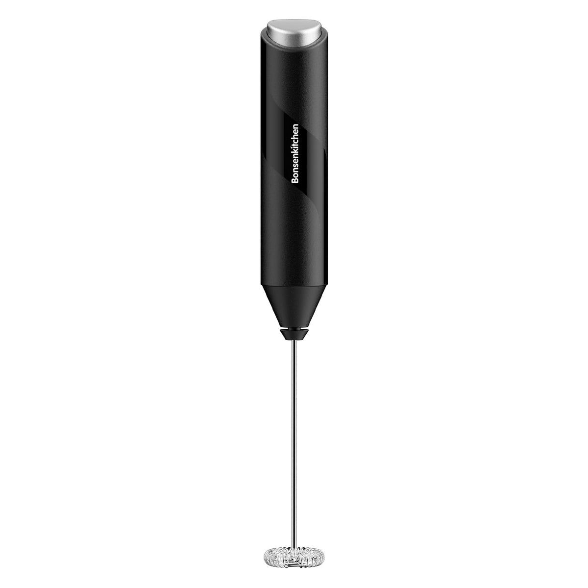 Bonsenkitchen Milk Frother for Coffee, Battery Operated, Black