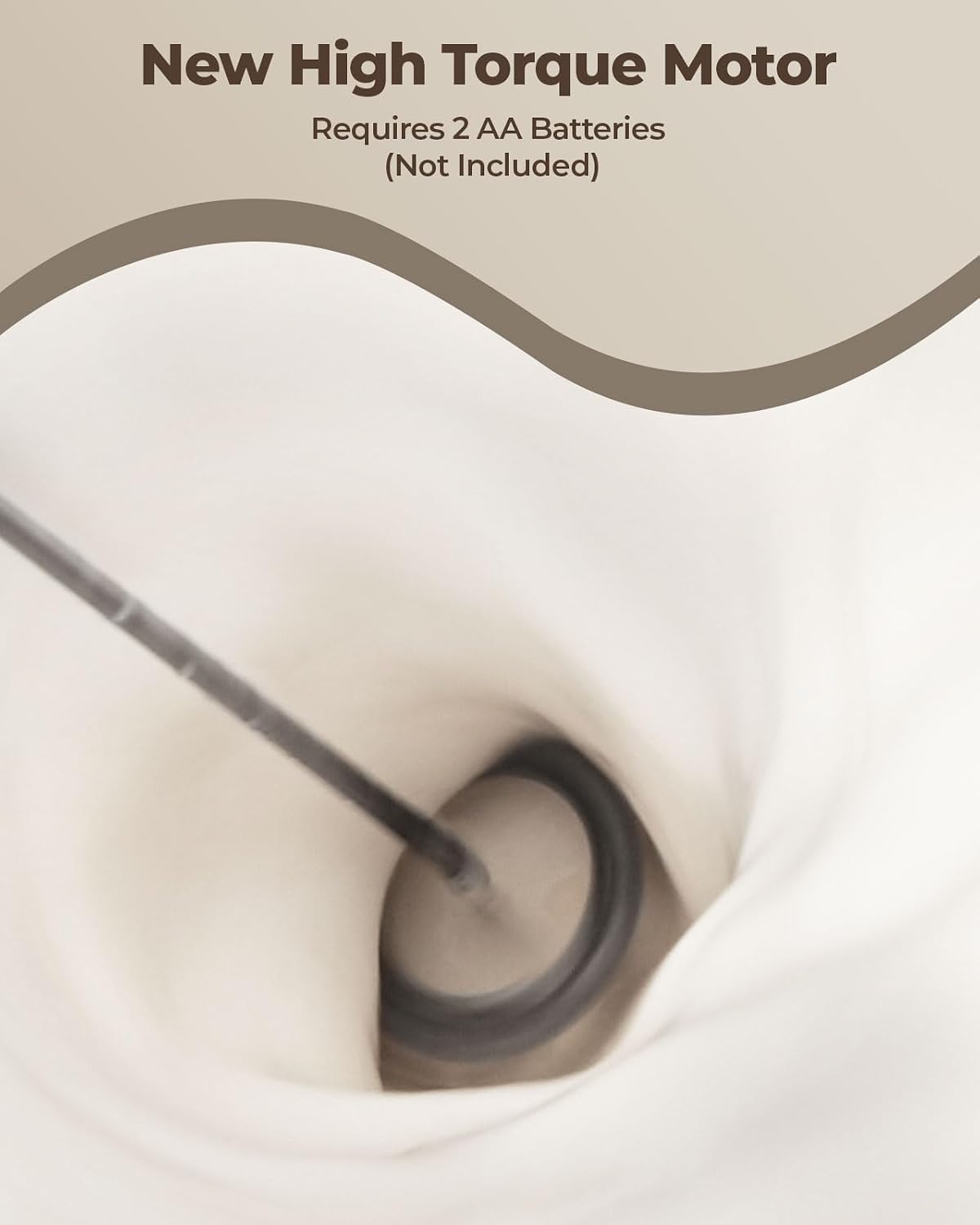 SIMPLETASTE Milk Frother Handheld Electric Foam Maker Battery Operated