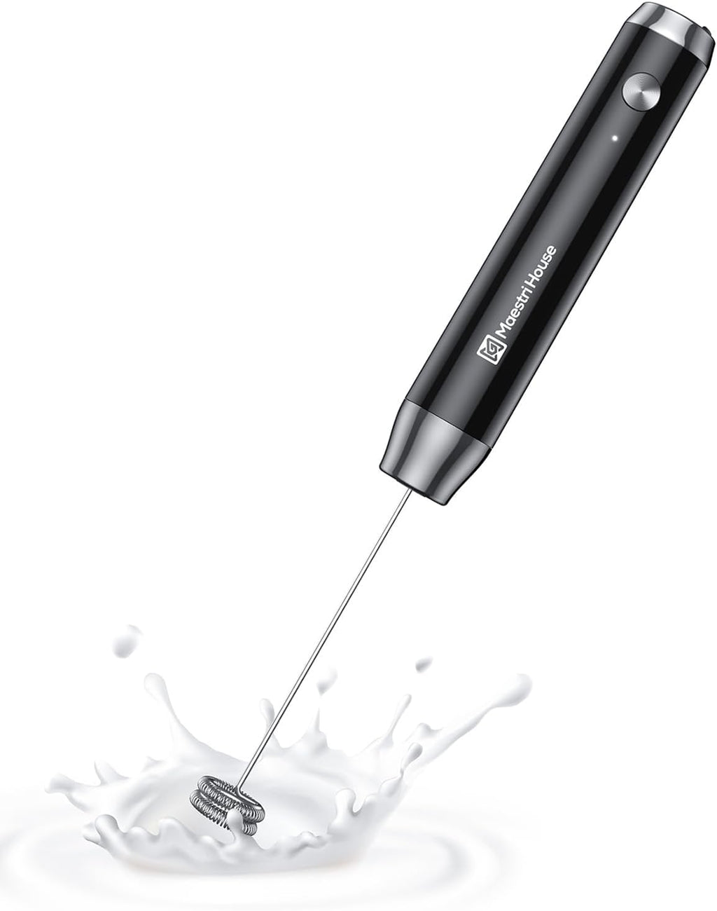 Maestri House LunaFro Lite Rechargeable Milk Frother,Detachable Whisk
