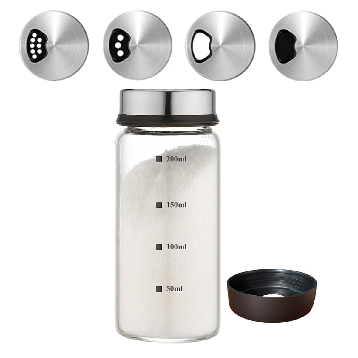 15 oz Large Salt Pepper Shakers with 3 Adjustable Outlet Holes