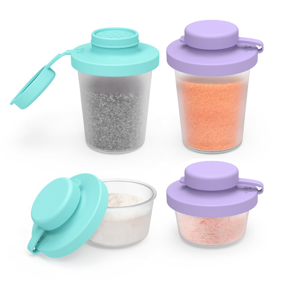 SOPHICO 3.2 & 4.5oz Salt and Pepper Shaker,With Moisture Proof silicone lid