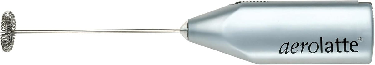 Aerolatte Steam-Free Milk Frother, Satin Finish, 18/8 Stainless Steel Whisk, BPA-Free Plastic Housing, Batteries Included