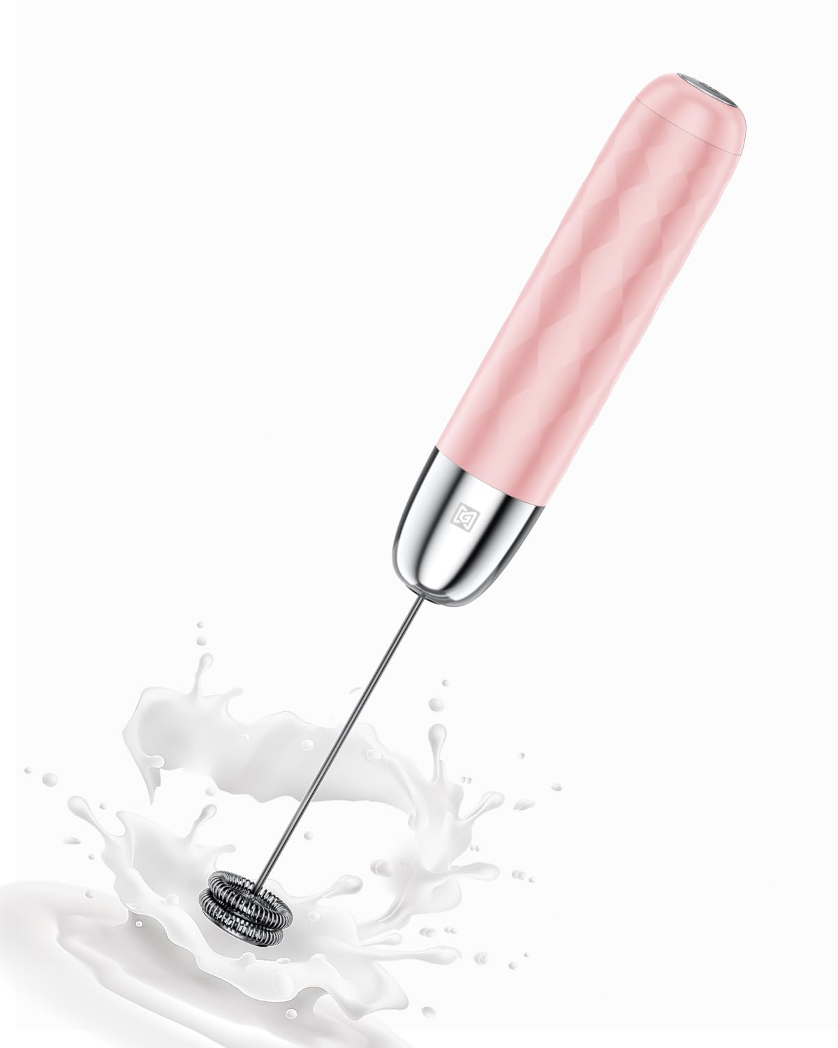 Maestri House Rechargeable Milk Frother, LunaFro Mini with Detachable Wand