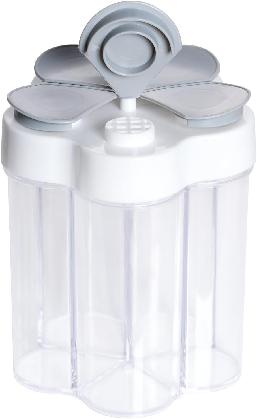 5 in 1 Salt and Pepper Shaker Travel Container Camping Seasoning Shaker