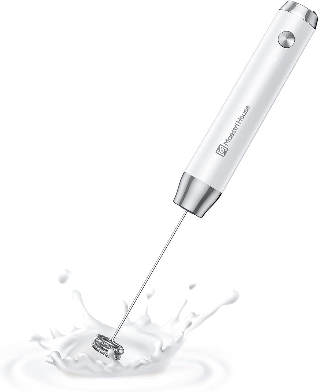 Maestri House LunaFro Lite Rechargeable Milk Frother,Detachable Whisk