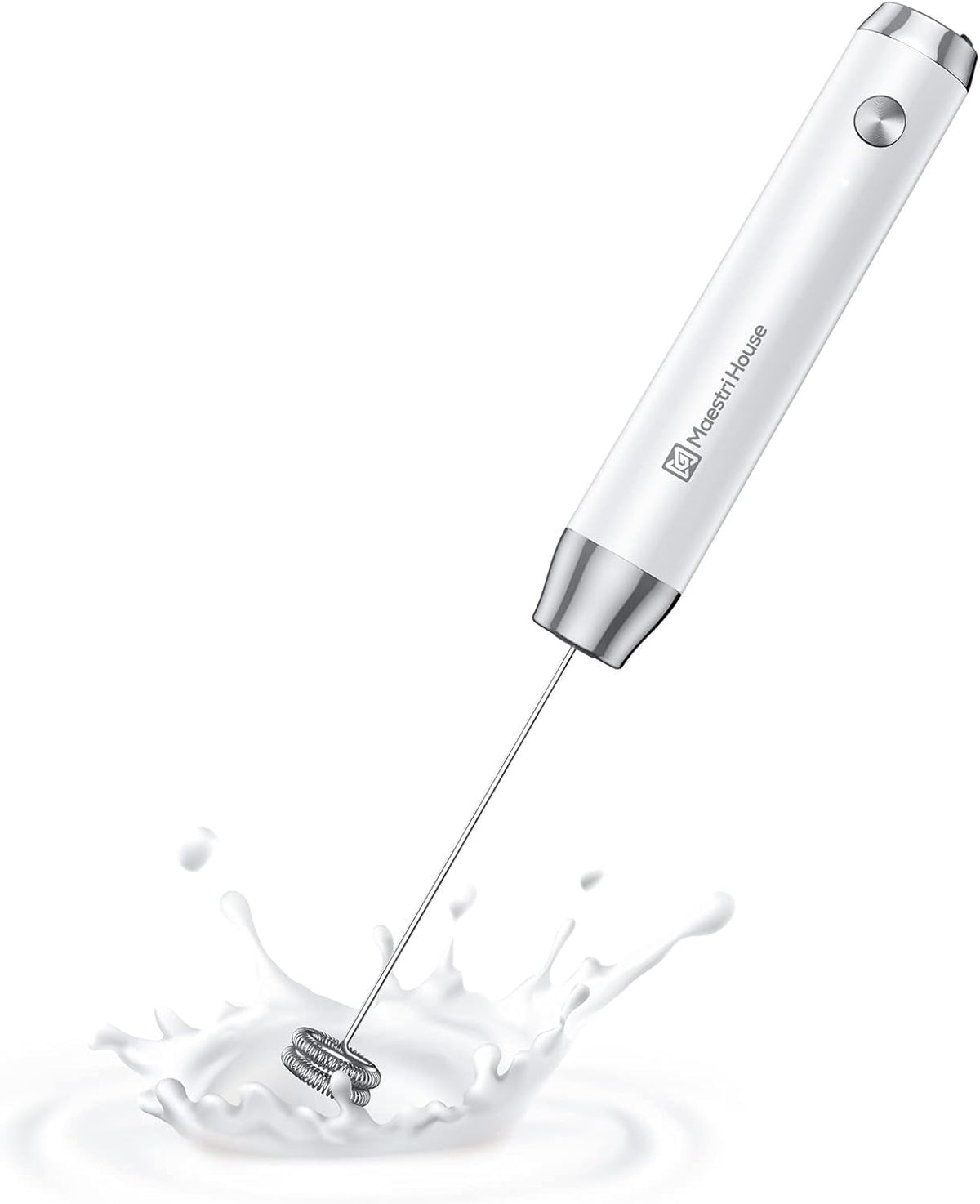 Maestri House LunaFro Lite Rechargeable Milk Frother,Detachable Whisk