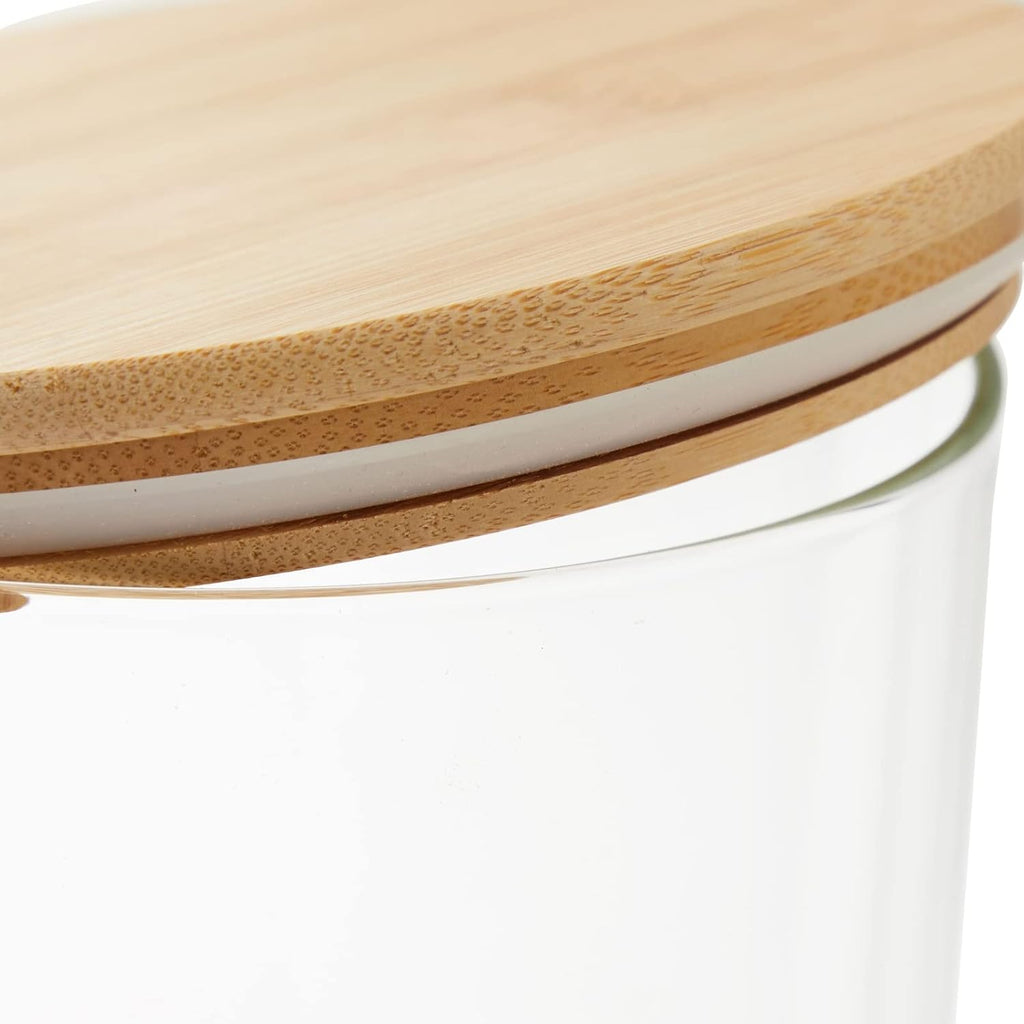 Juvale Flour Sugar Storage Containers - 2-Pack, 100 oz, Clear Glass Jars - Airtight Pantry Organizer & Countertop Food Storage - Rice Container & Spice Jar