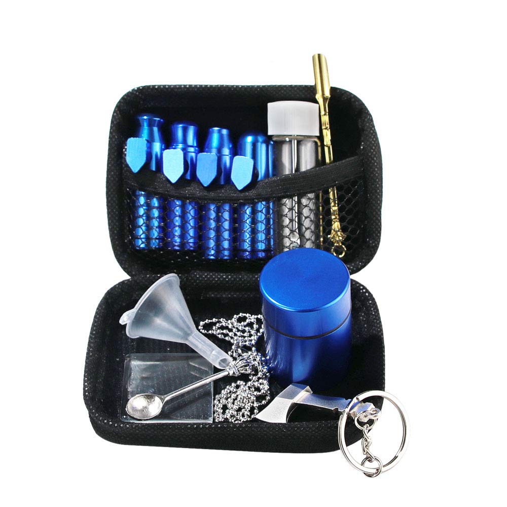 Kitchen Spice Dispenser Set with Storage Pouch (Silver & Black)