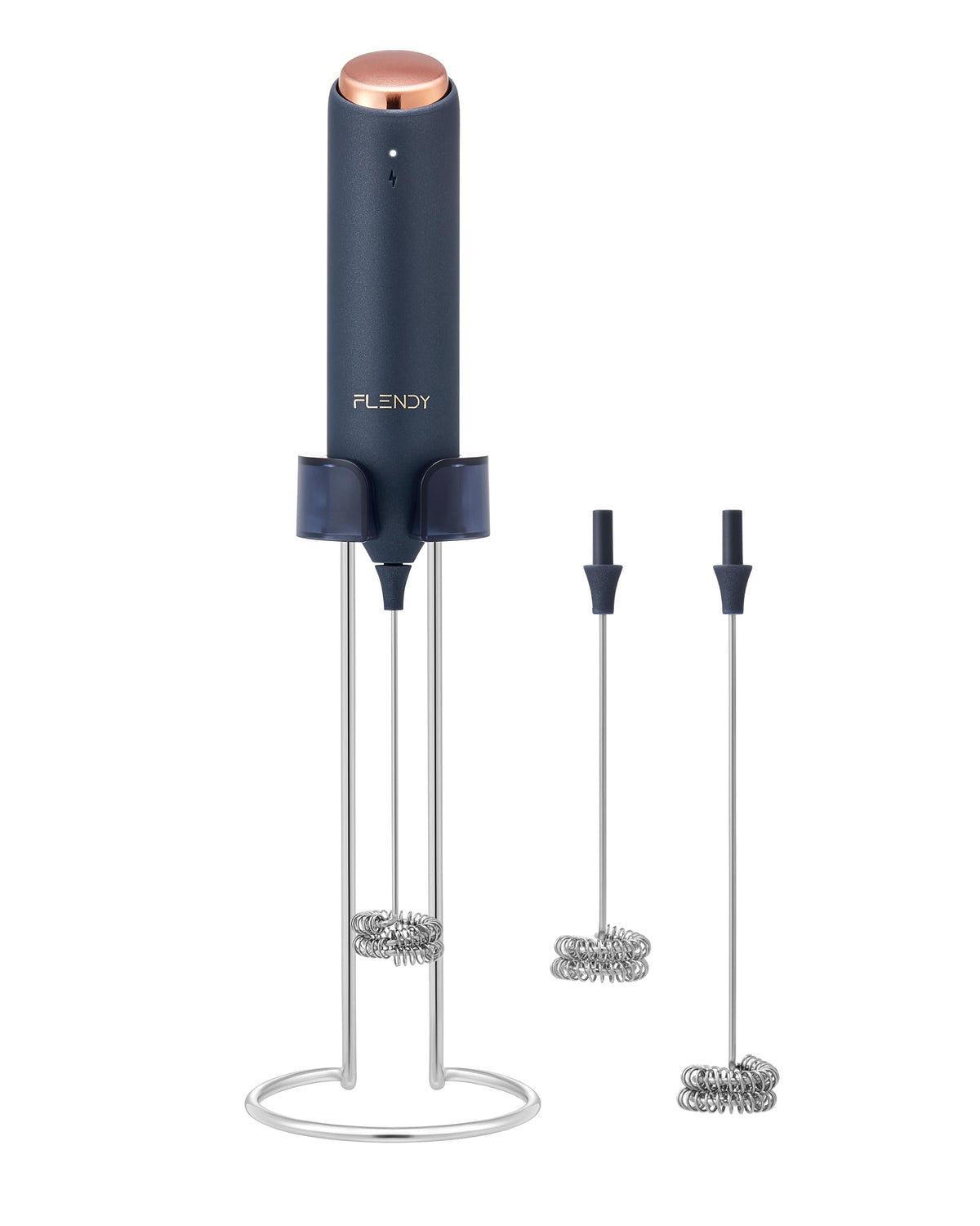 Flendy Rechargeable Milk Frother Handheld with Charging Stand