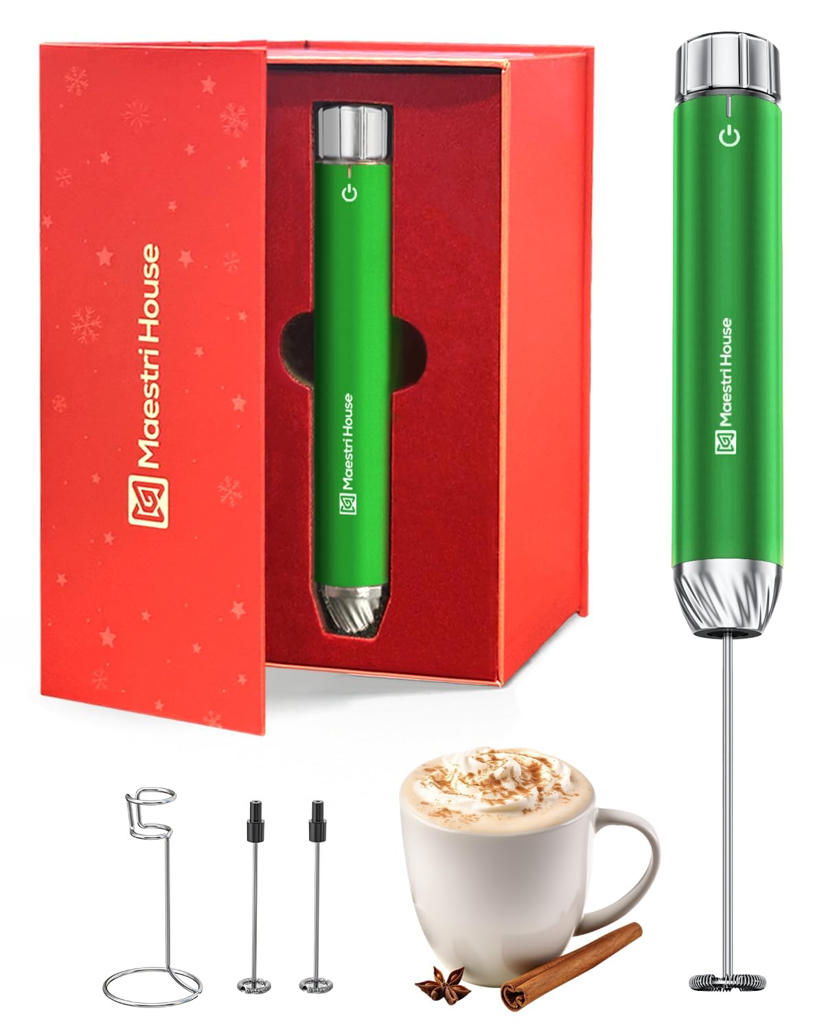 Maestri House LunaFro Max Rechargeable Milk Frother,Stepless Speed Control