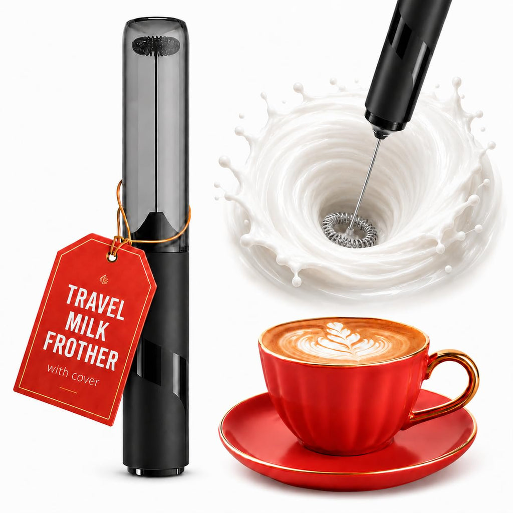 Portable Milk Frother Handheld - Travel Coffee Frother Handheld