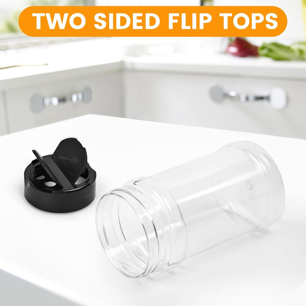 36pcs 5.5oz plastic spice jars with shaker lids, plastic spice jars,seasoning bottles,Used to store seasoning powder.
