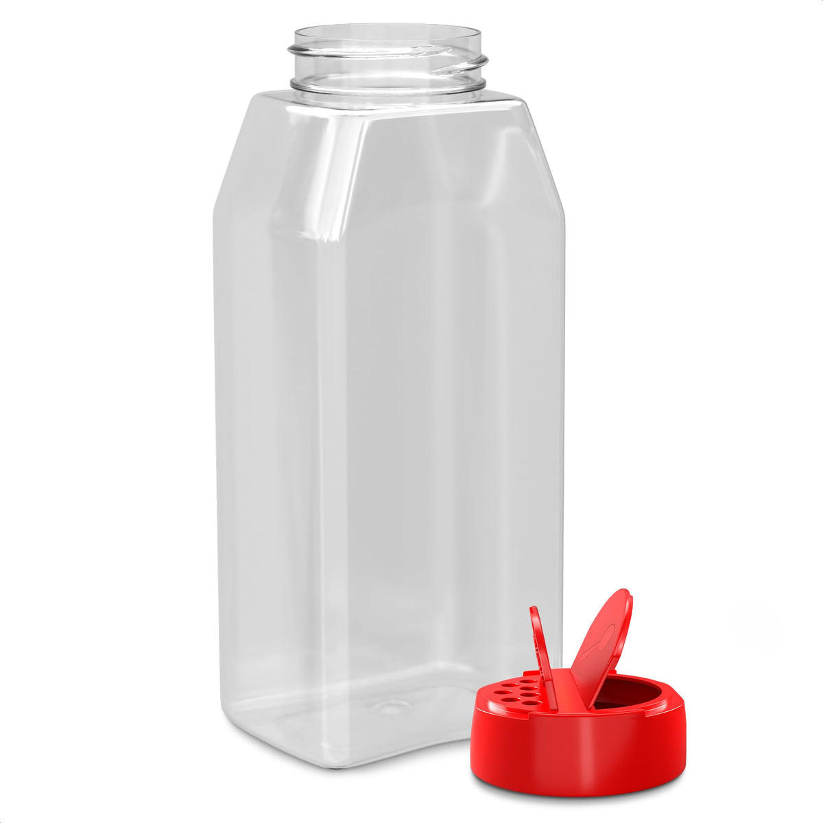 Reluen Large Seasoning Shaker Set of 2, 32 Oz Airtight Wide Mouth, Dual Lid