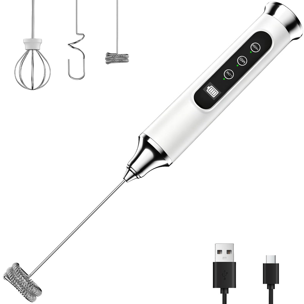 YUSWKO Milk Frother Wand for Coffee, Coffee Frother Handheld Drink Mixer