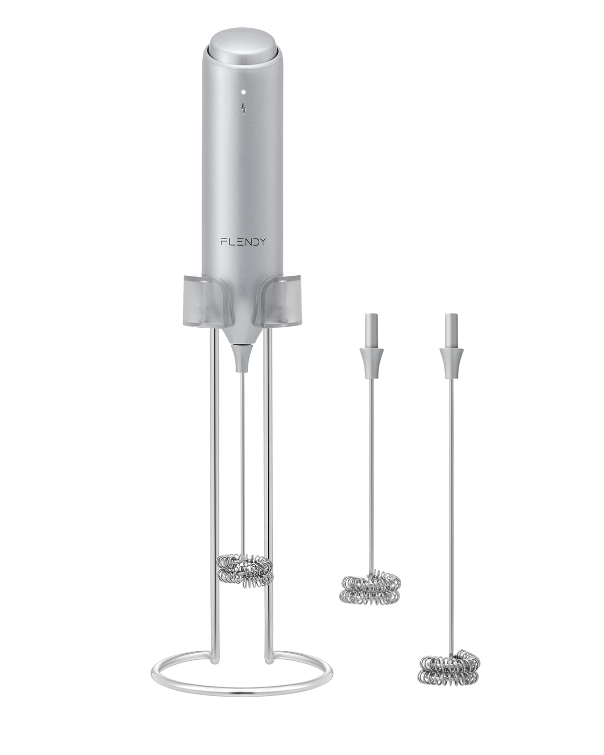 Flendy Rechargeable Milk Frother Handheld with Charging Stand