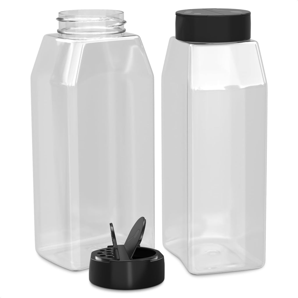 Reluen Large Seasoning Shaker Set of 2, 32 Oz Airtight Wide Mouth, Dual Lid