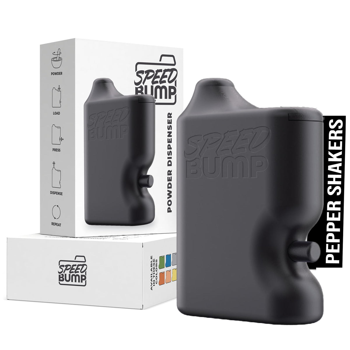 Portable Pepper Shaker (Black) - Versatile Seasoning Set, Multi Functional Salt Dispenser Spice Shakers for Easy Use - Convenient & Durable Plastic Salt and Pepper Dispenser for Fine Spices