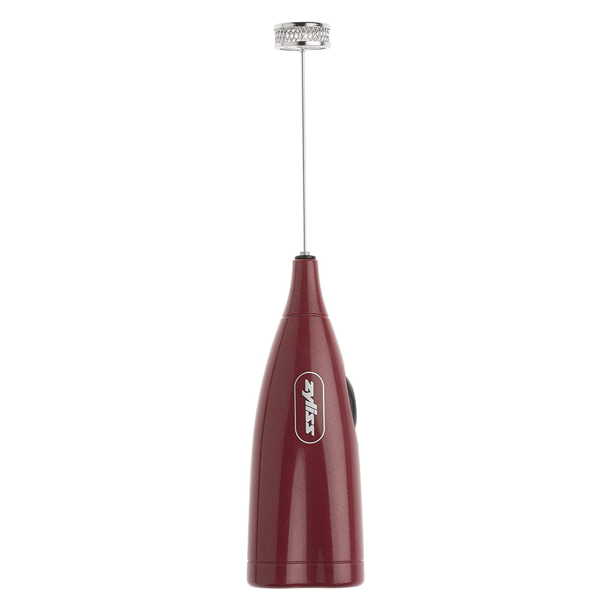 Zyliss Handheld Electric Milk Frother Wand - Versatile Drink Mixer - Frother for Coffee, Cappuccinos, Lattes or Shakes for Perfect Foam, Hot or Cold - Red