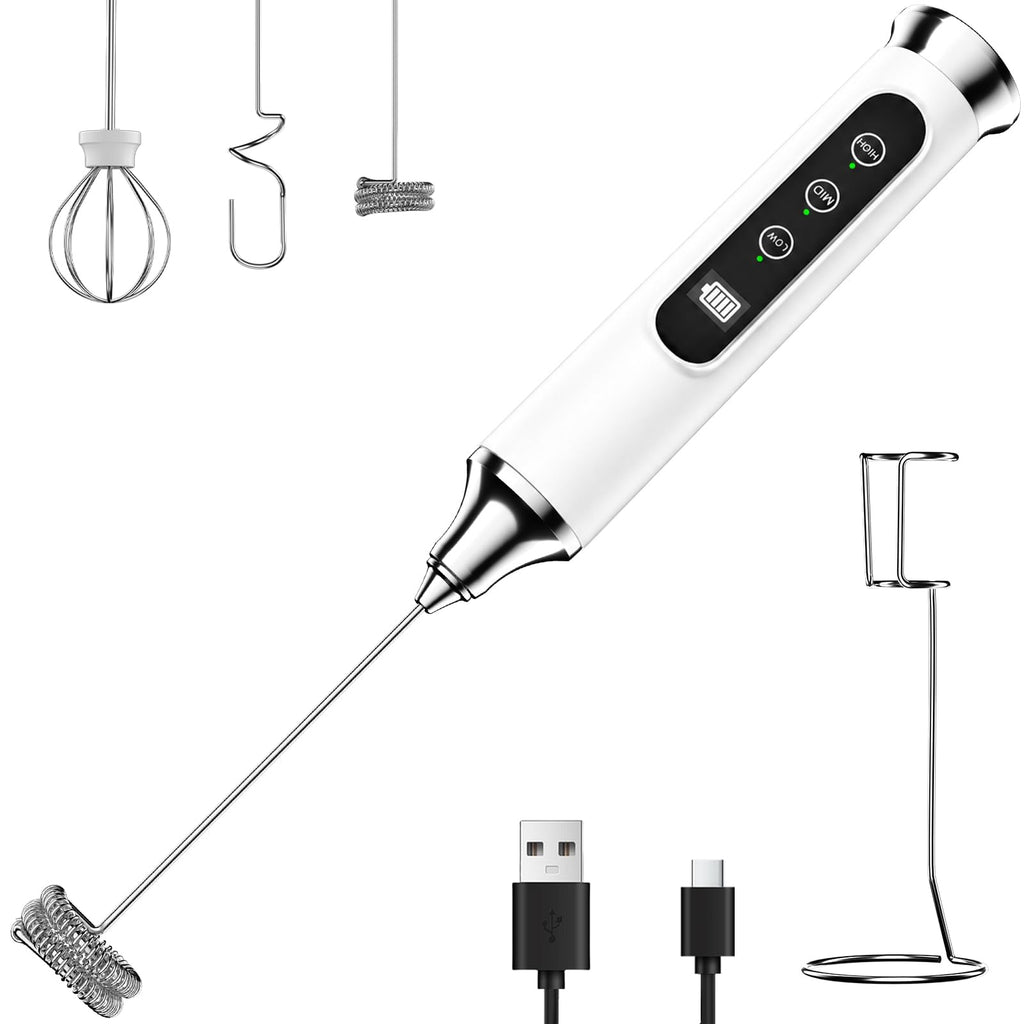 YUSWKO Milk Frother Wand for Coffee, Coffee Frother Handheld Drink Mixer