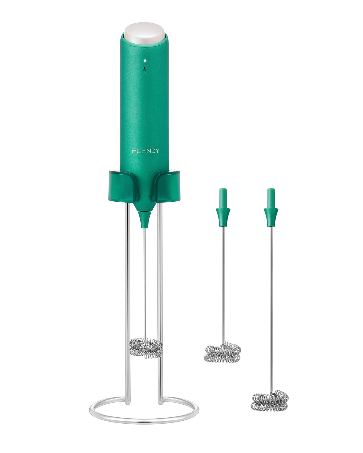 Flendy Rechargeable Milk Frother Handheld with Charging Stand