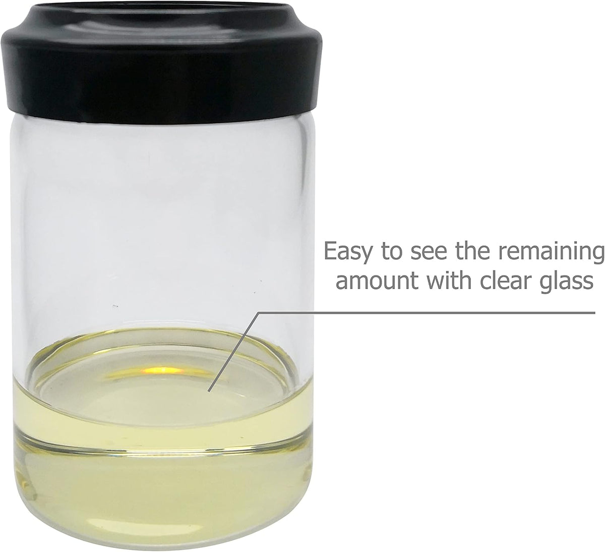 EIKS Condiment Pots with Spoon and Lid, Clear Glass Spice Jars