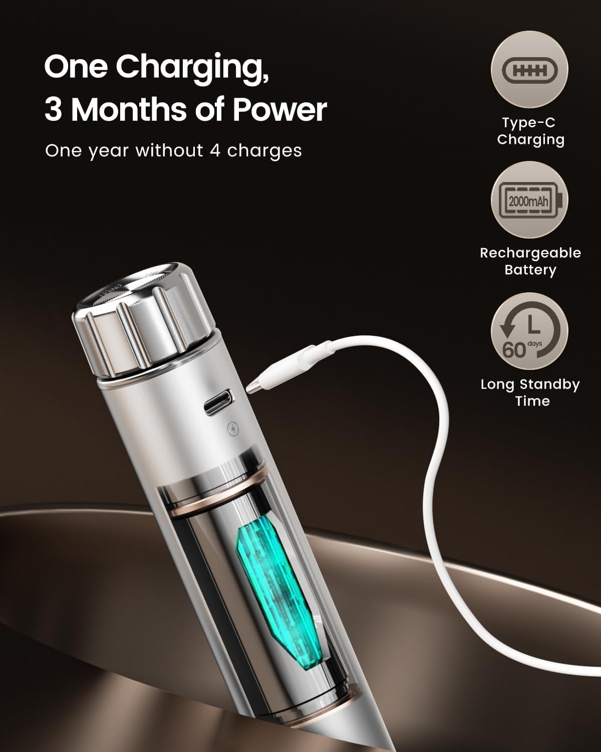 Maestri House LunaFro Max Rechargeable Milk Frother,Stepless Speed Control