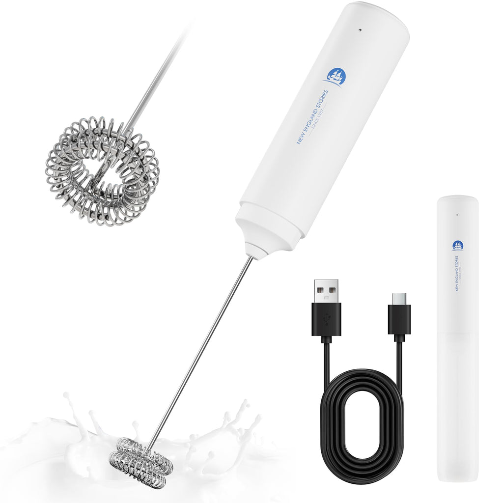 New England Stories Handheld Rechargeable Milk Frother Wand