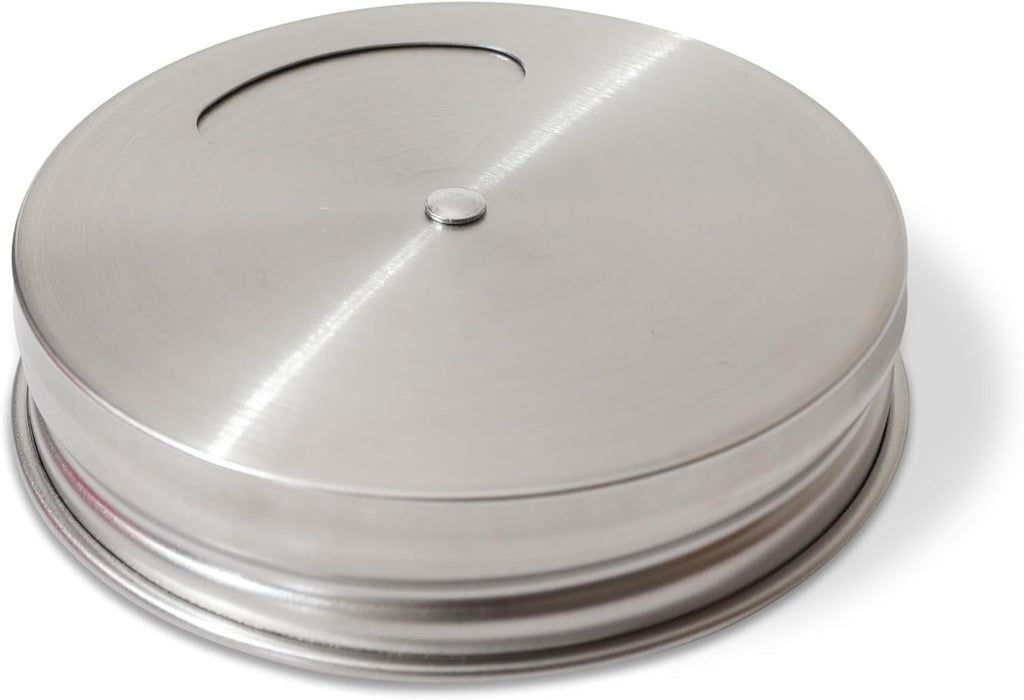 Mason Jar Shaker Lids Stainless Steel – Adjustable Spice & Seasoning Dispenser Tops for Regular Mouth Ball Canning Jars (4 Pack)