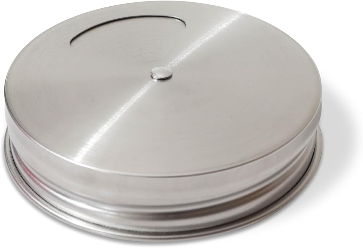 Mason Jar Shaker Lids Stainless Steel – Adjustable Spice & Seasoning Dispenser Tops for Regular Mouth Ball Canning Jars (4 Pack)