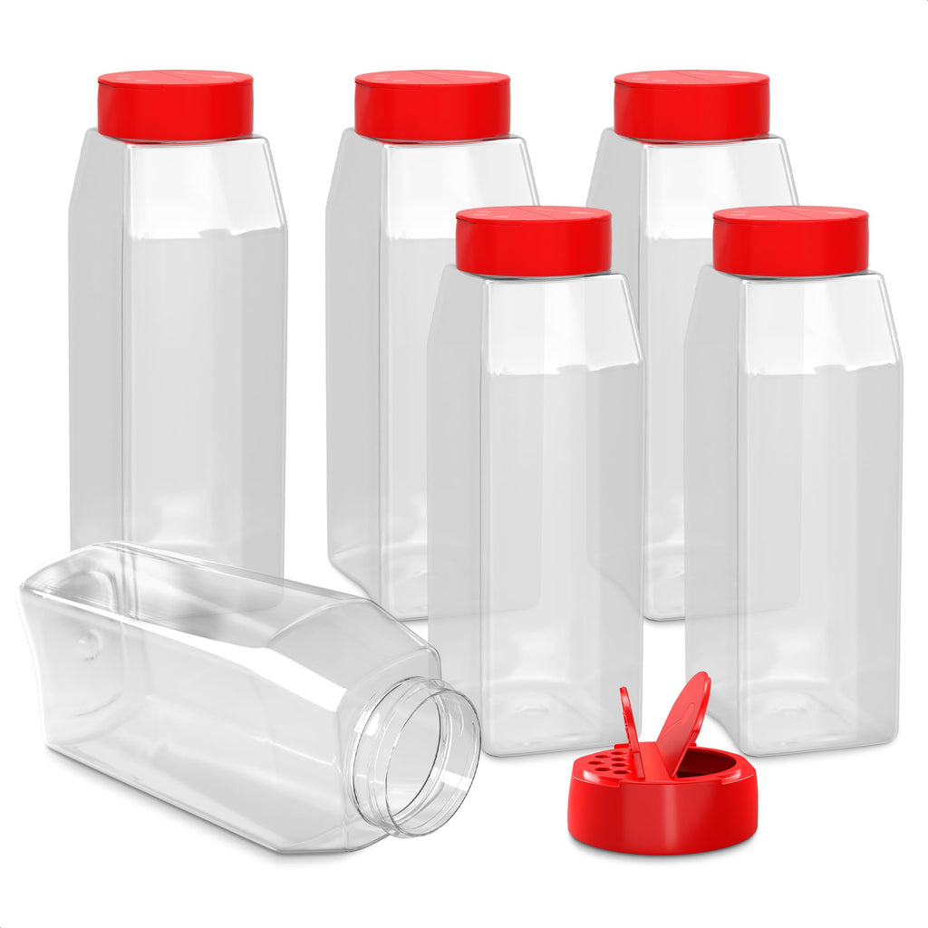 Reluen Large Seasoning Shaker Set of 2, 32 Oz Airtight Wide Mouth, Dual Lid