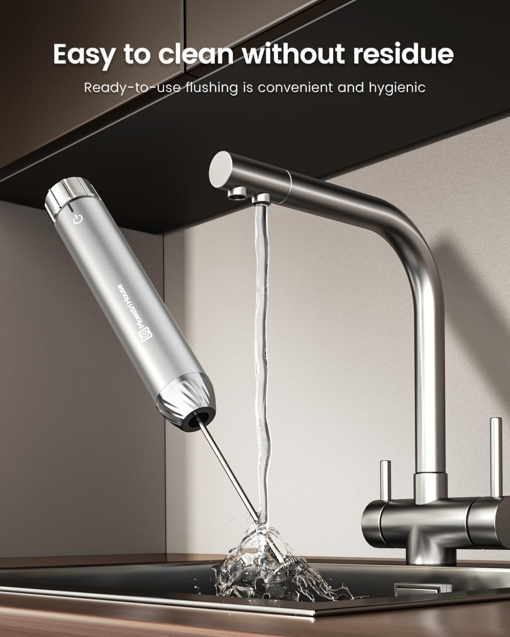 Maestri House LunaFro Max Rechargeable Milk Frother,Stepless Speed Control