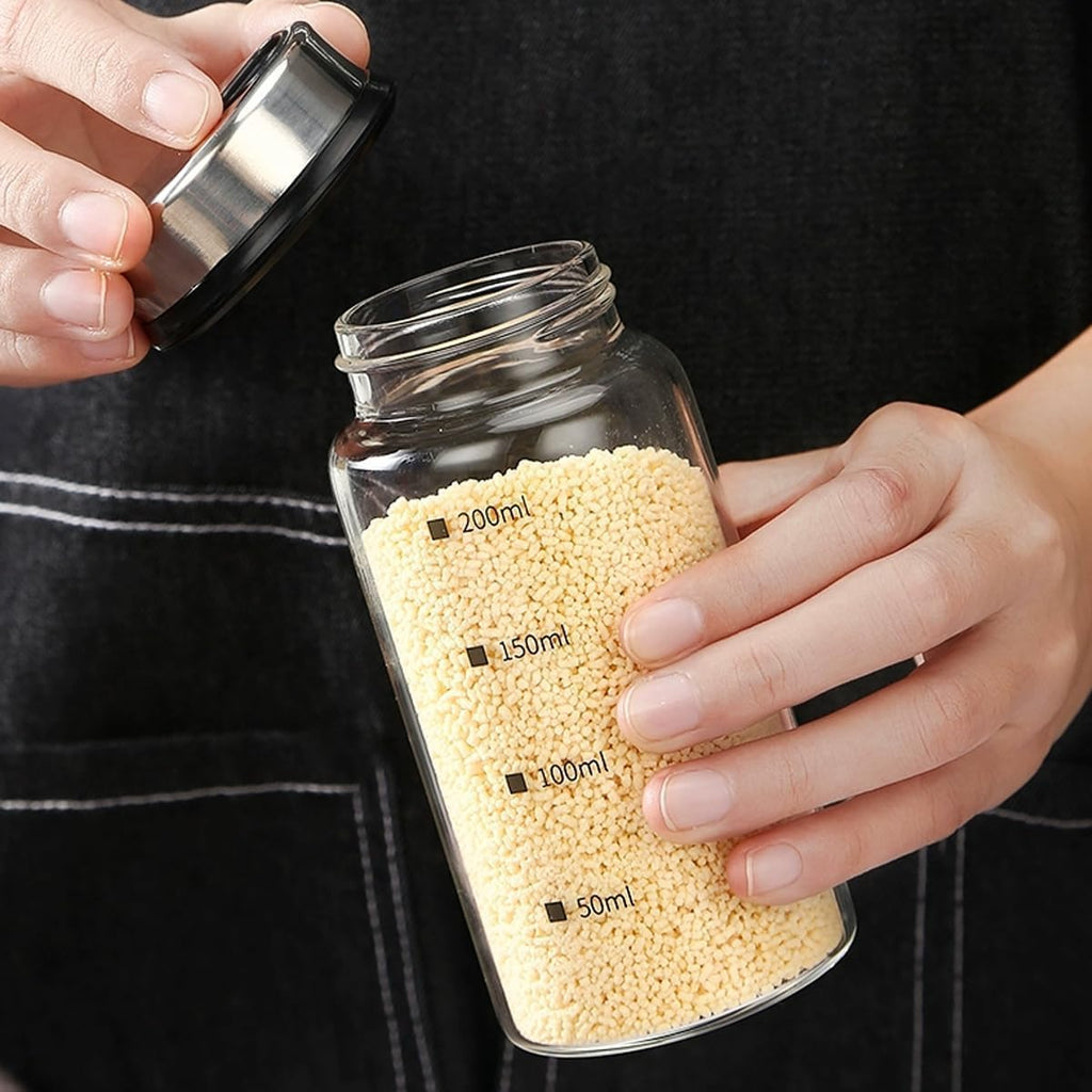 Verdental 7 oz Salt Pepper Shakers with 3 Adjustable Outlet Holes