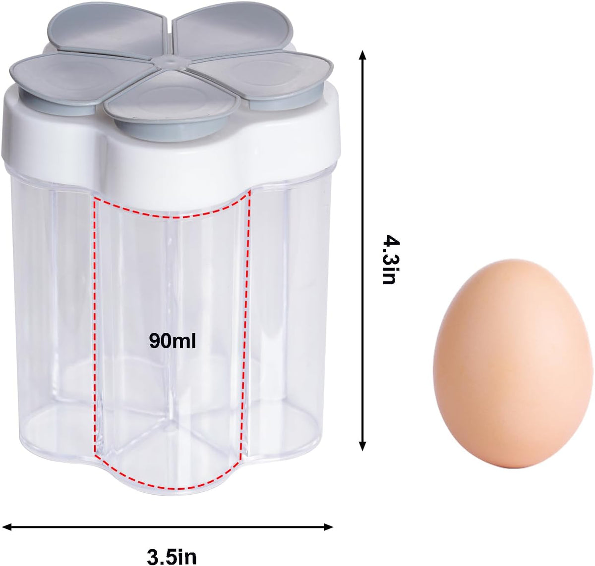 5 in 1 Salt and Pepper Shaker Travel Container Camping Seasoning Shaker