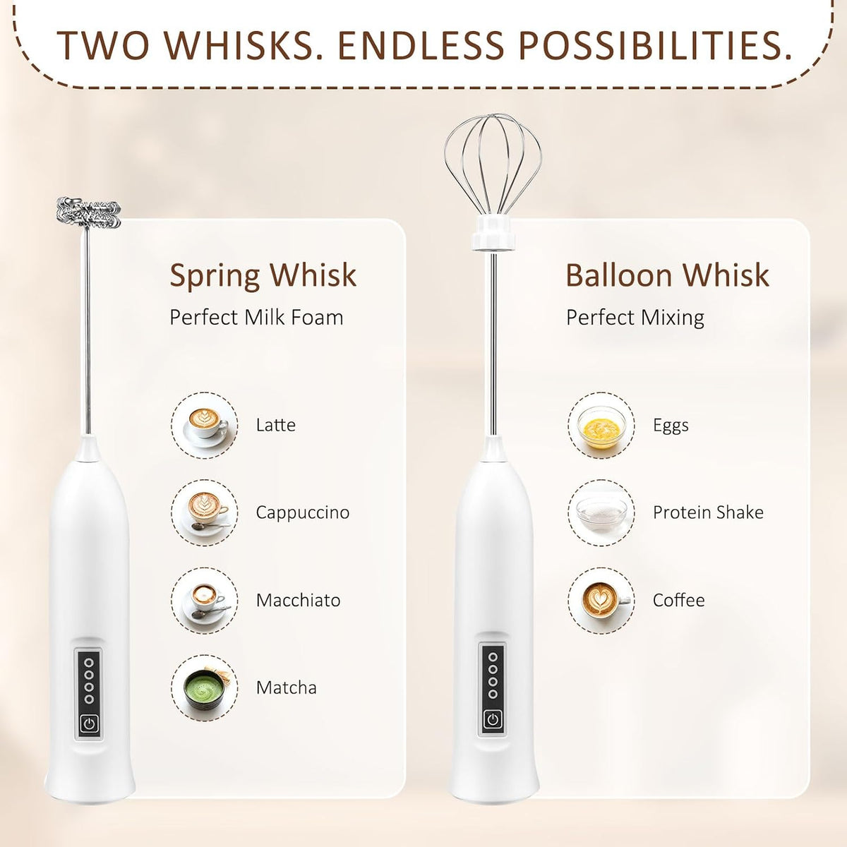 3-Speed Handheld Milk Frother with Premium Gift Box, Frother Wand
