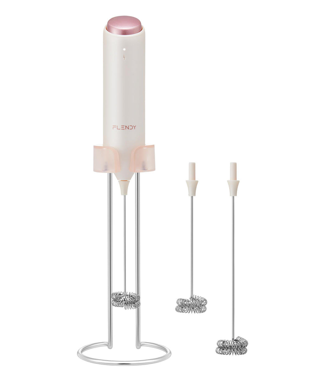 Flendy Rechargeable Milk Frother Handheld with Charging Stand