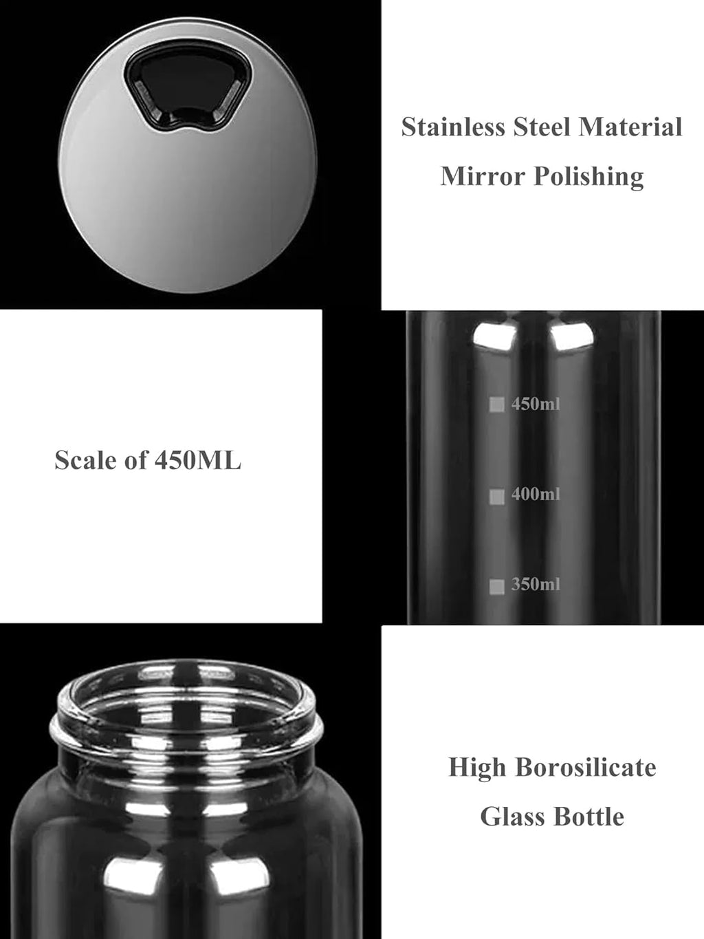 15 oz Large Salt Pepper Shakers with 3 Adjustable Outlet Holes