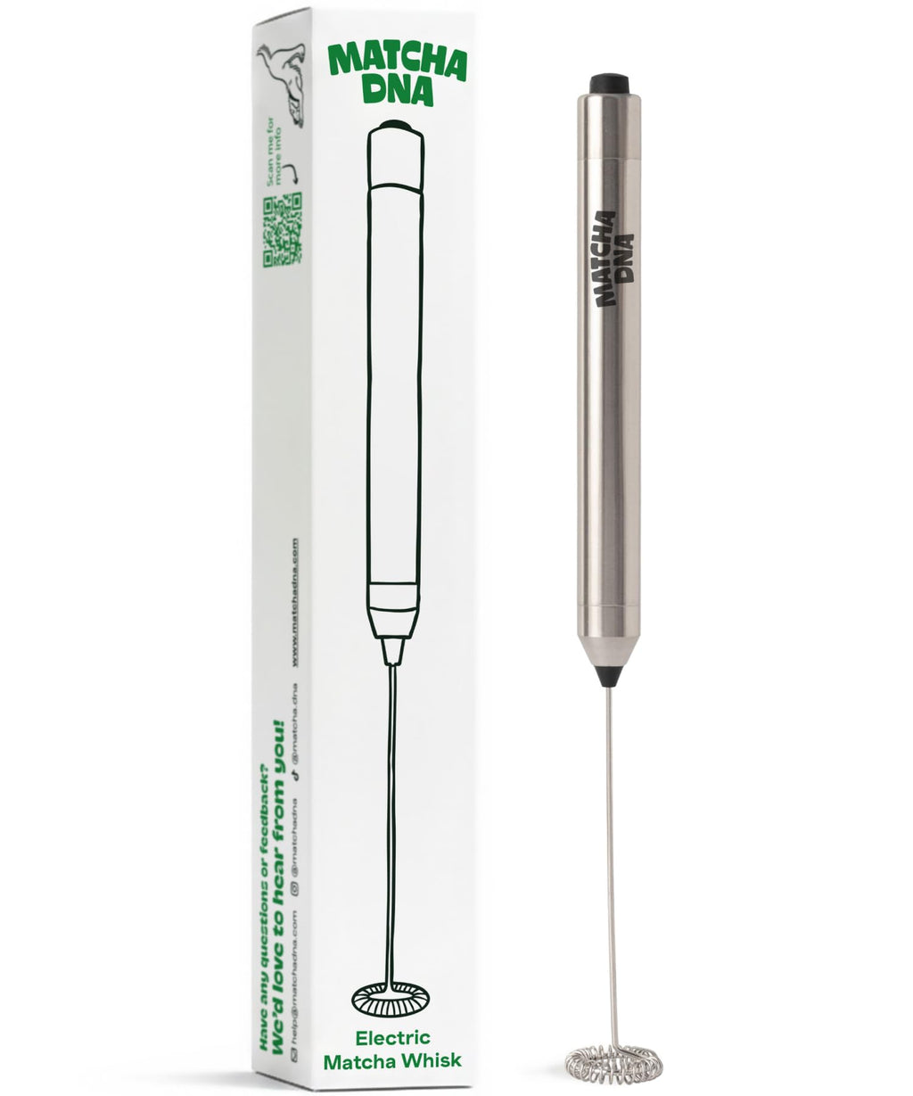 Matcha DNA Handheld Milk Frother Wand, Electric Stainless Steel Whisk Mixer