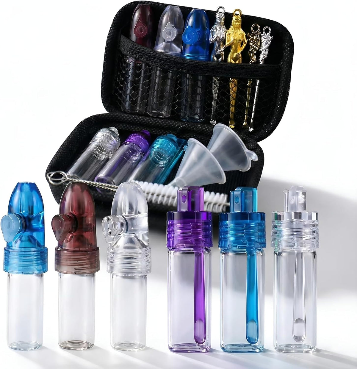 15PCS Portable Spice Dispenser Set, Mini Seasoning Bottles