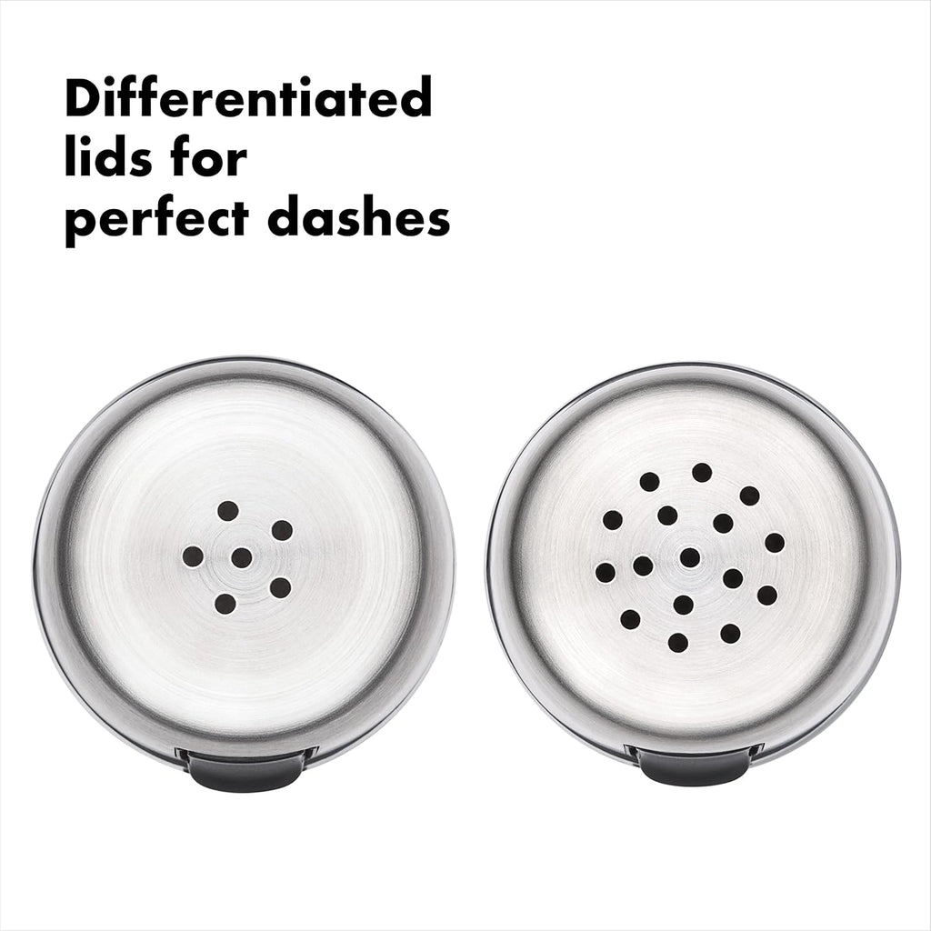 OXO Good Grips Salt & Pepper Shaker Set, Easy to Refill with Twist-Off Lid
