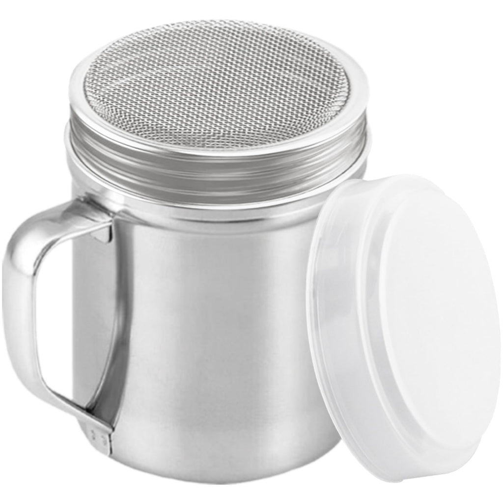 CUSINIUM Powdered Sugar Shaker Duster - With Handle - Cinnamon Shaker For Coffee Bar - Fine Mesh Dredge - 6 ounce, pack of 2 | Style: Fine