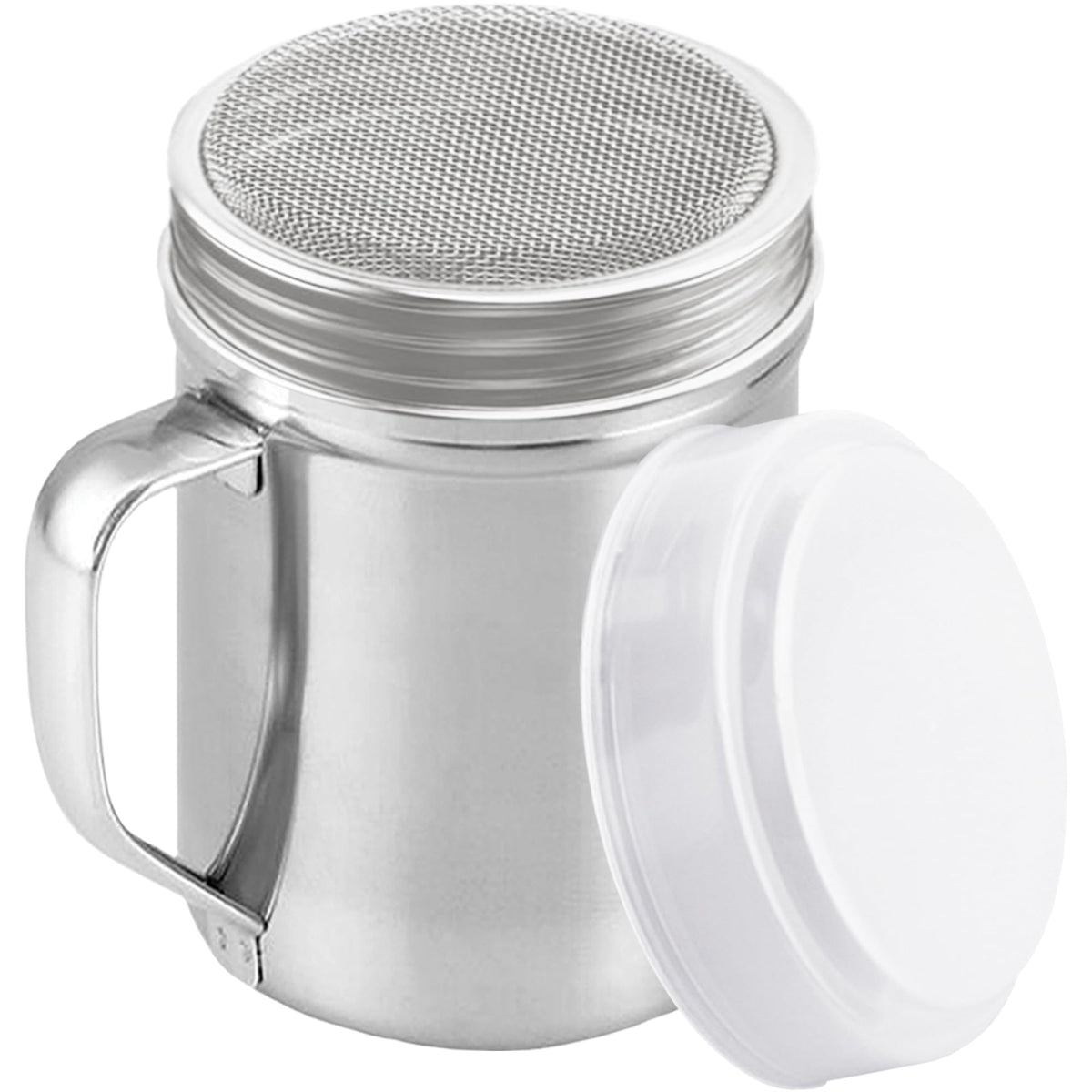 CUSINIUM Powdered Sugar Shaker Duster - With Handle - Cinnamon Shaker For Coffee Bar - Fine Mesh Dredge - 6 ounce, pack of 2 | Style: Fine