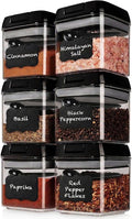 Shazo 6PC (0.5L, 2.1 Cup, 17oz) Airtight Spice Storage Containers, 6 Spoons