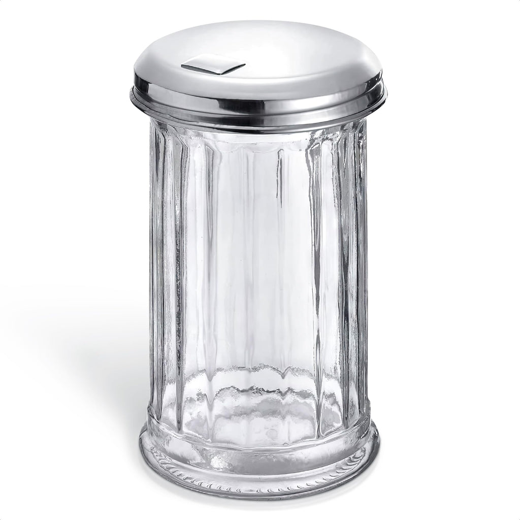 12 Oz Glass Sugar Container for Coffee Bar, with Pour Spout