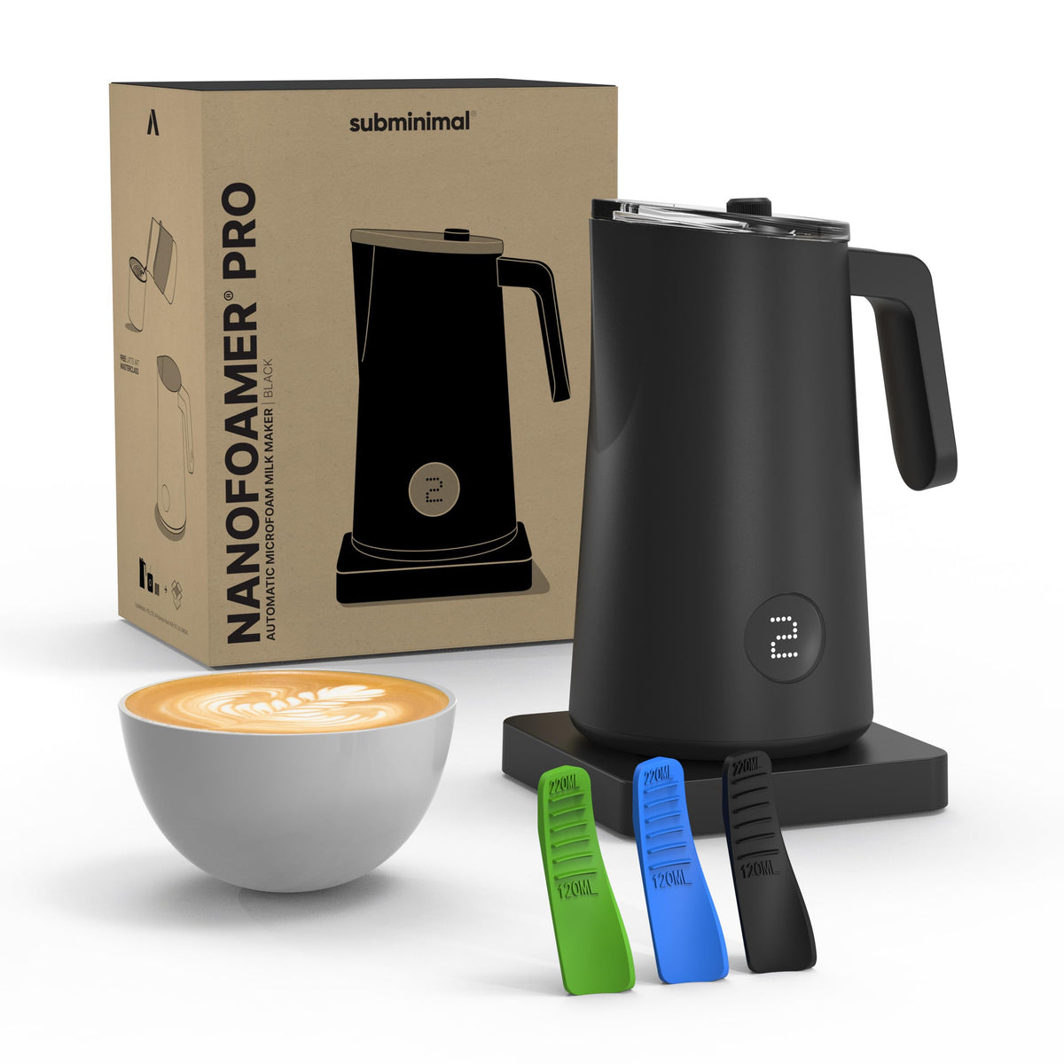 Subminimal NanoFoamer Milk Foamer - Rechargeable Handheld Foamer - Black
