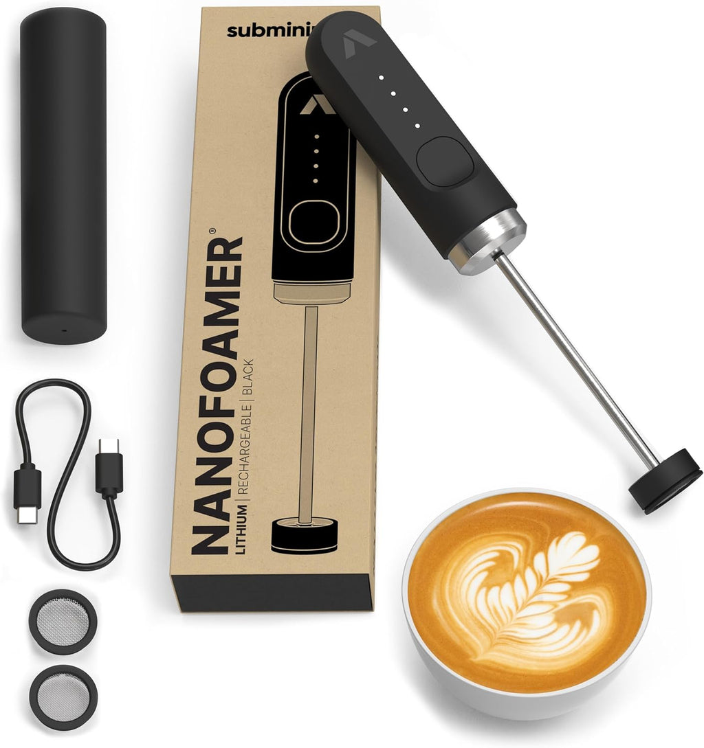 Subminimal NanoFoamer Milk Foamer - Rechargeable Handheld Foamer - Black