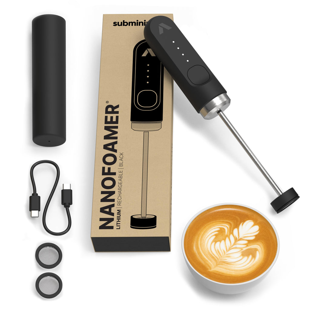 Subminimal NanoFoamer Milk Foamer - Rechargeable Handheld Foamer - Black