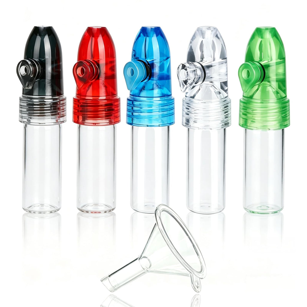 5 Pack Glass Leak-Proof Bottle Portable, Travel Spice Container Set